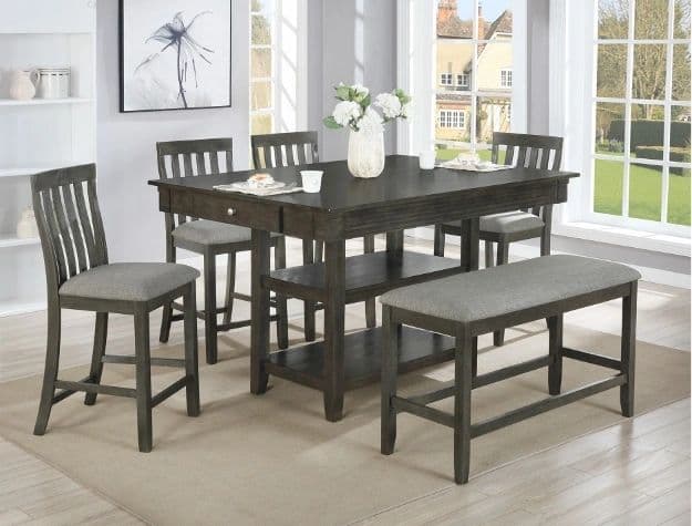 Gray cottage dining room set at Any Budget Mattress